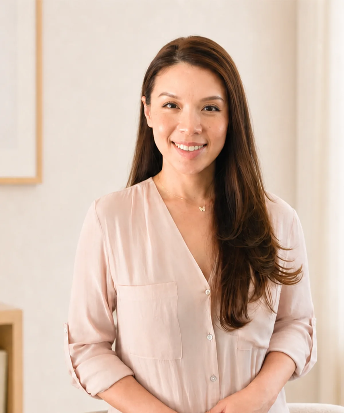 Joanne Nguyen at home, warm and approachable